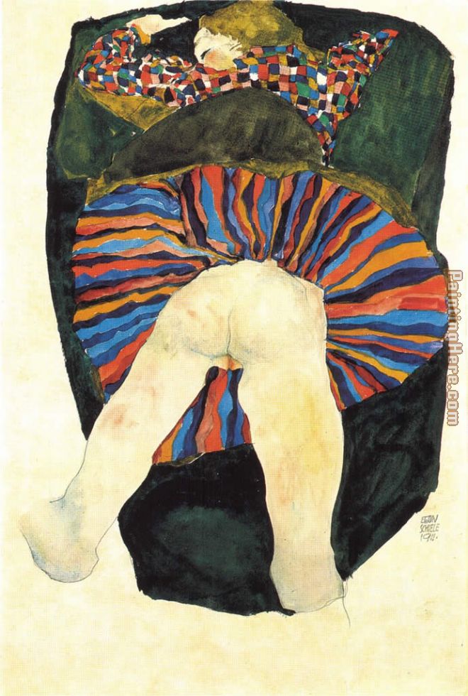 Egon Schiele Vast half bare woman 1911